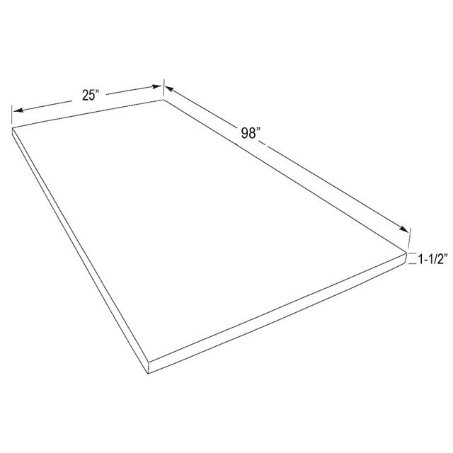 Wood Butcher Block Countertop - 98" W