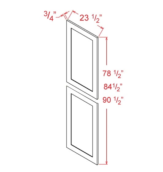 Rift Oak Shaker Tall Decorative End Panel - 23-1/2"W X 84-1/2"H X 3/4"D