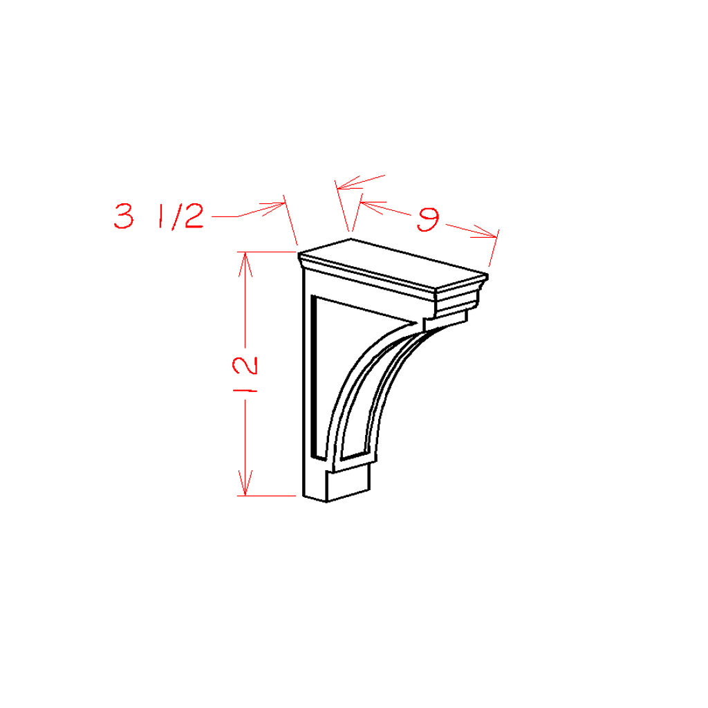 Rift Oak Shaker Modern Corbel