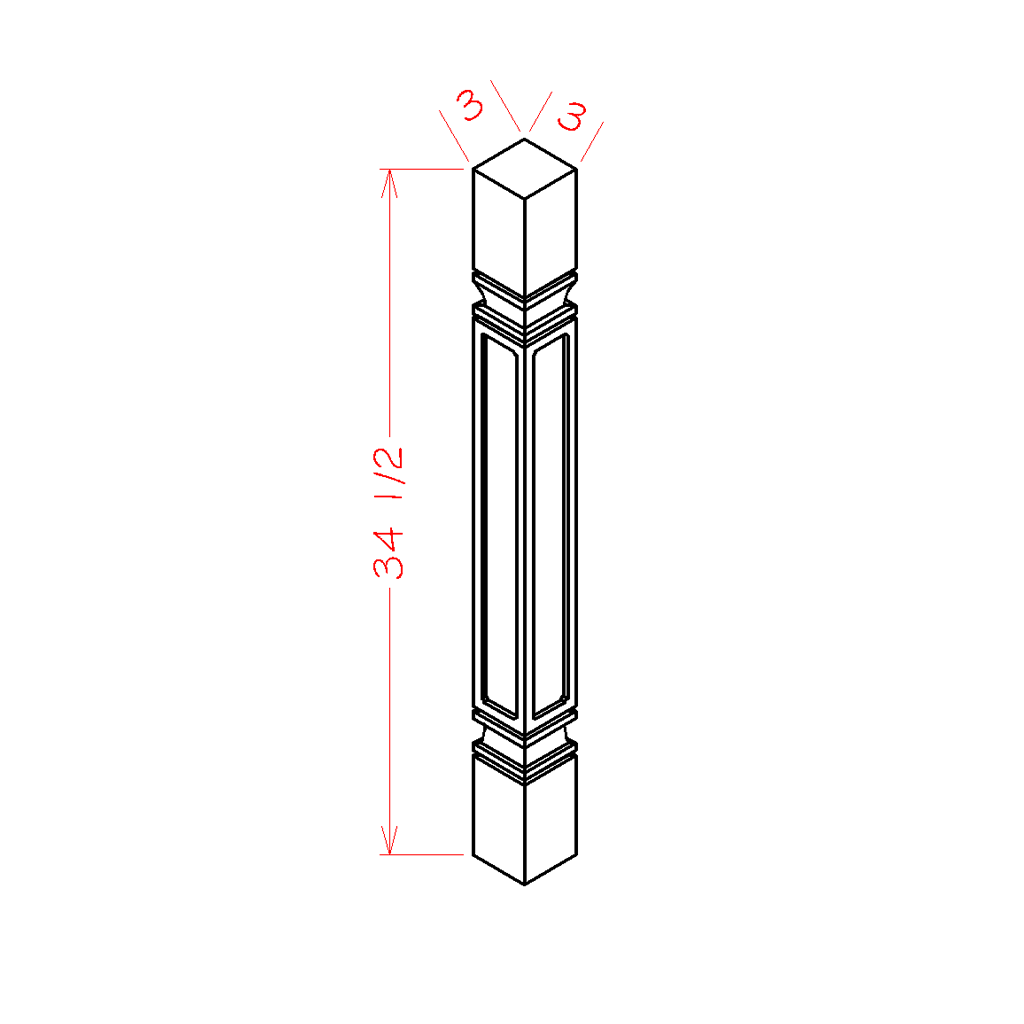 Rift Oak Shaker Square Decorative Leg
