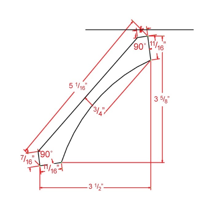 Rift Oak Shaker Cove Crown Molding - 3 1/2"D X 96"L X 3 5/8"H