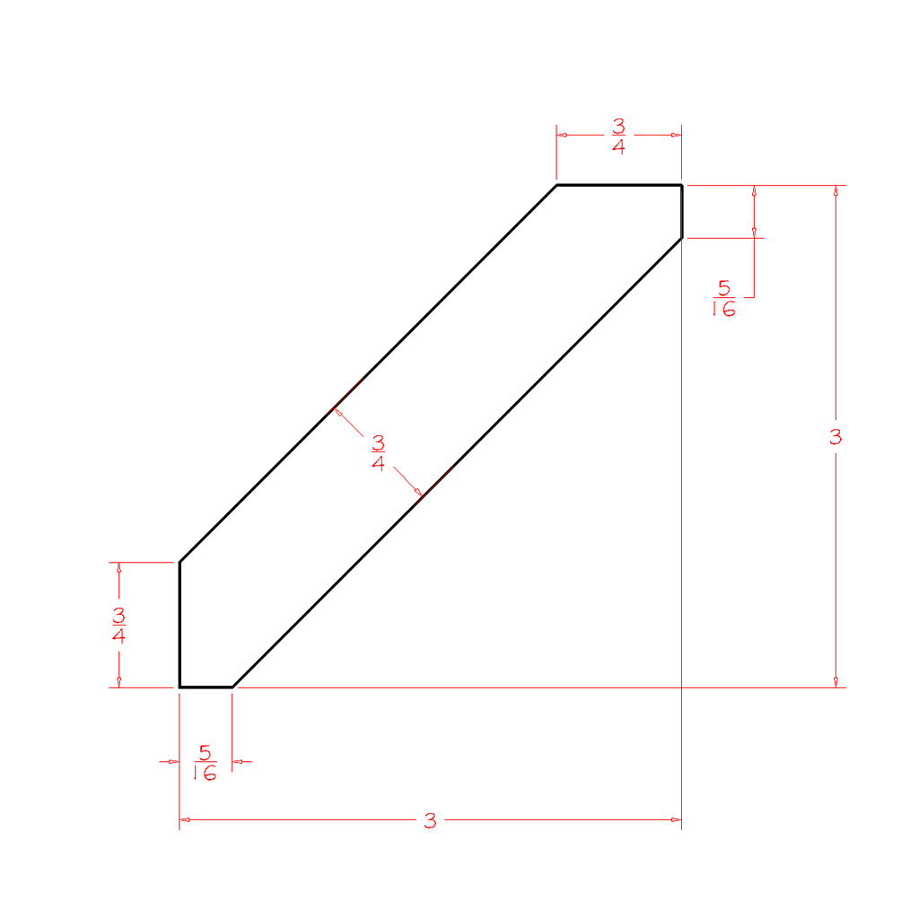 Rift Oak Shaker Large Angle Crown Molding