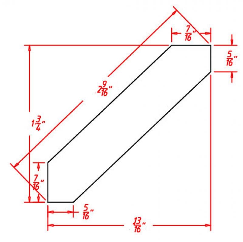 Rift Oak Shaker Crown Molding - 1 3/4"D X 96"L X 1 3/4"H
