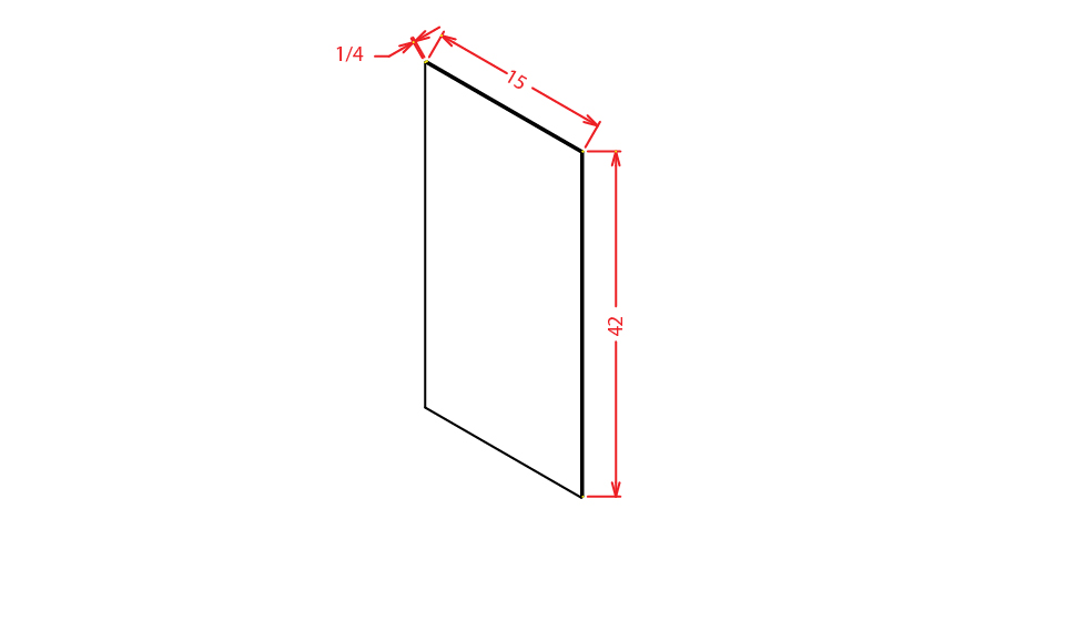 Rift Oak Shaker Wall Skin Panel - 1/4"D X 15"W X 42"H