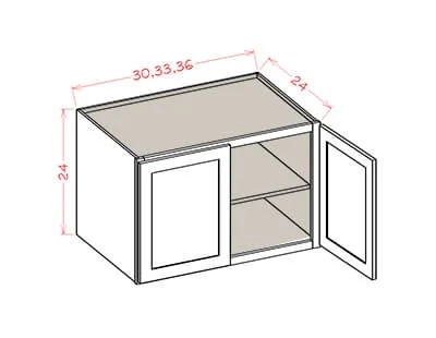 Dark Hickory 36" x 24" x 24" Refrigerator Wall Cabinet