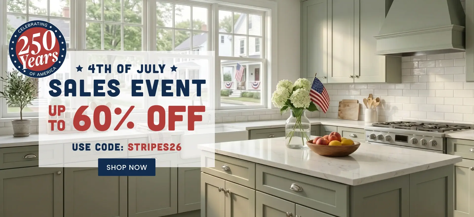 4th of July Sales Event - Up to 60% Off - Use Code: STRIPES26