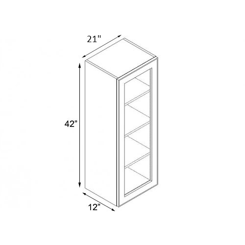 Coastal Sand Shaker Single Door Wall Open Face Cabinet - 21"W x 42"H