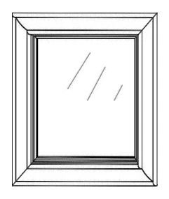 Ostland White Glass Door 18" X 18" Textured Glass 