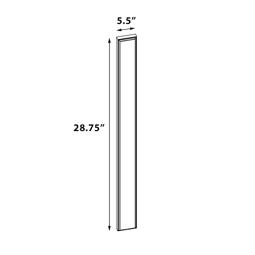 Florence Cream Overlay for 6"W x 30"H Filler