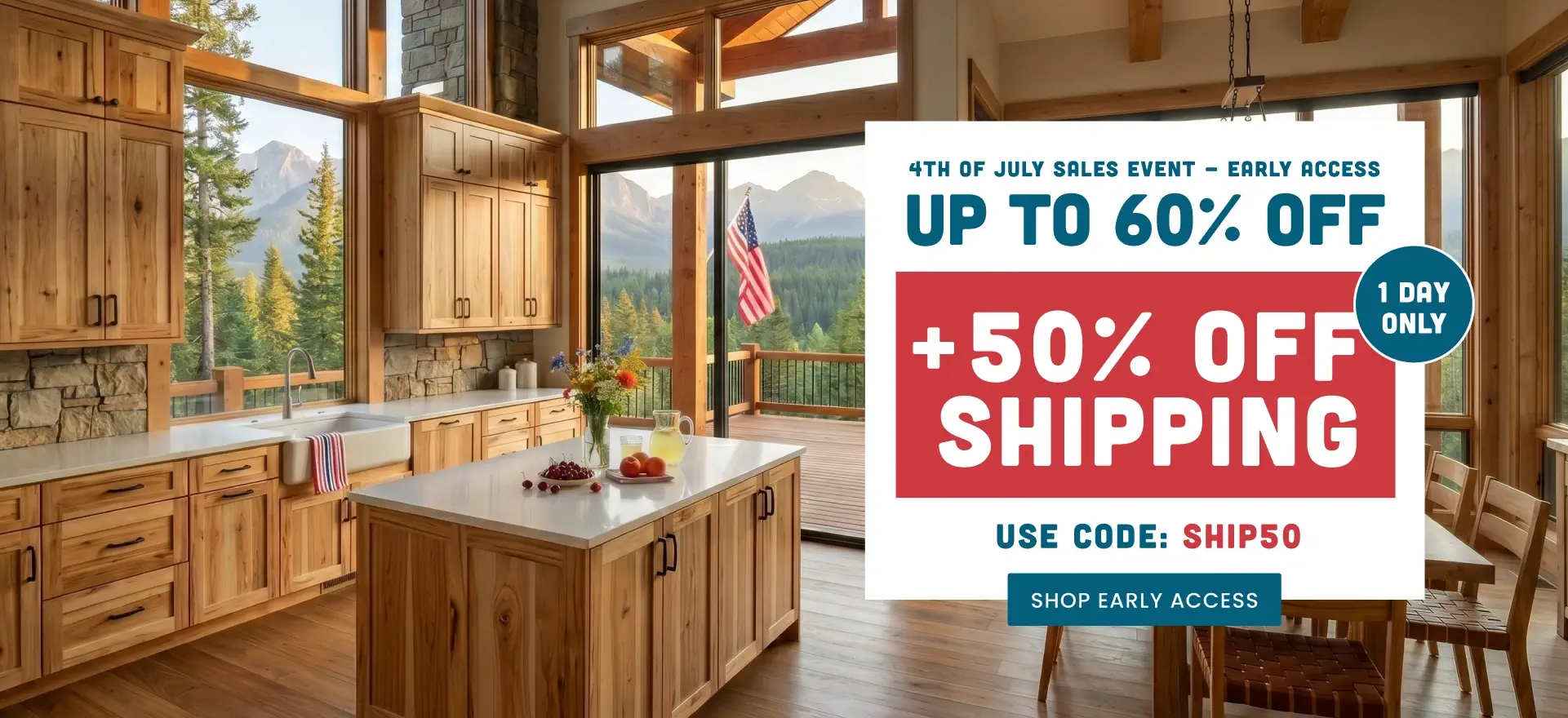 4th of July Sales Event + 50% off shipping  - Early Access - Up to 60% Off - Use Code: STARS26