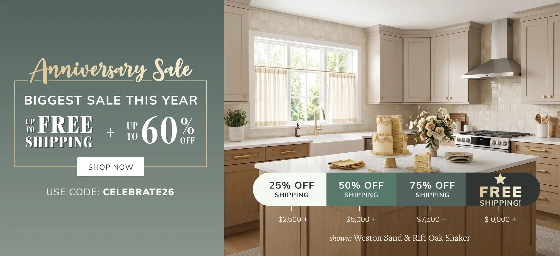 Anniversary Sale - Up to 60% off + Unlock Free Shipping - Shop now with Code ANNIVERSARY26