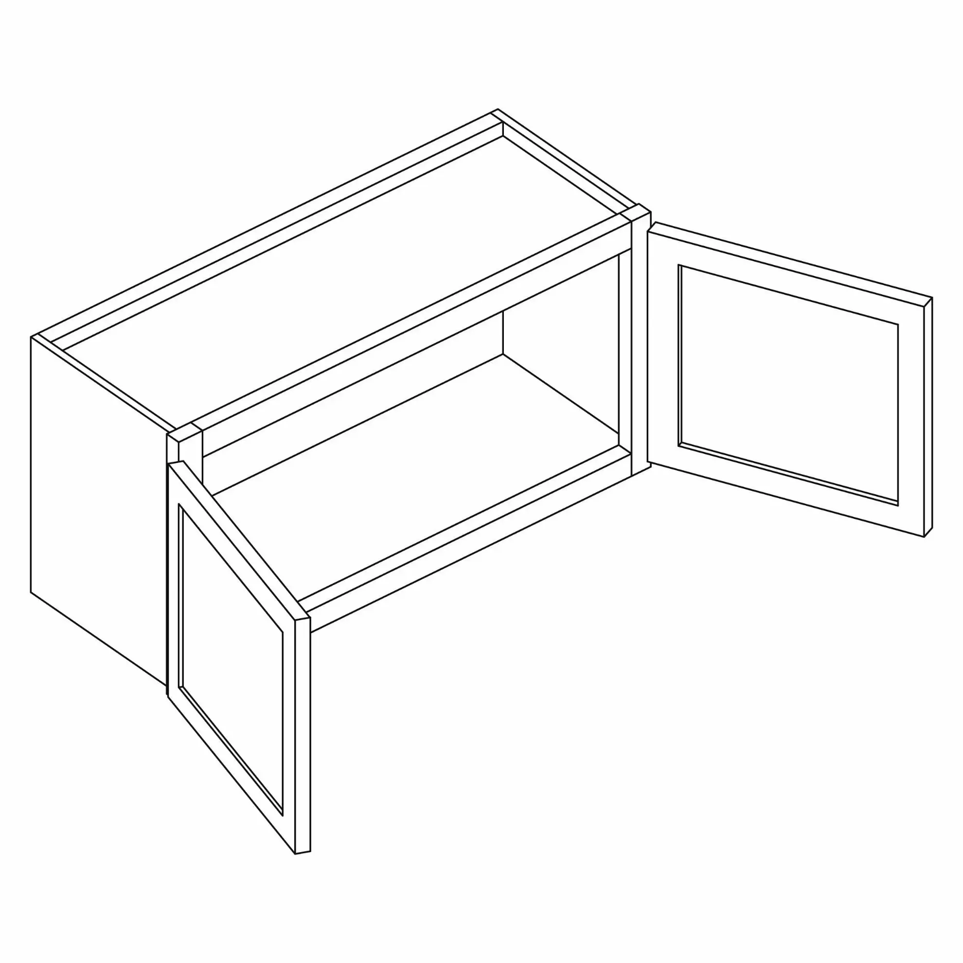Florence Midnight Blue Wall Cabinet - 36" x 12" x 24"