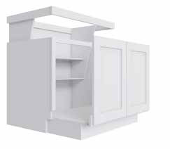 Weston White Shaker Sink Base Cabinet - 30" W x 32.5" H x 24" D - ADA Accessible