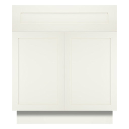 Ivory White Shaker Frameless Bathroom Vanities