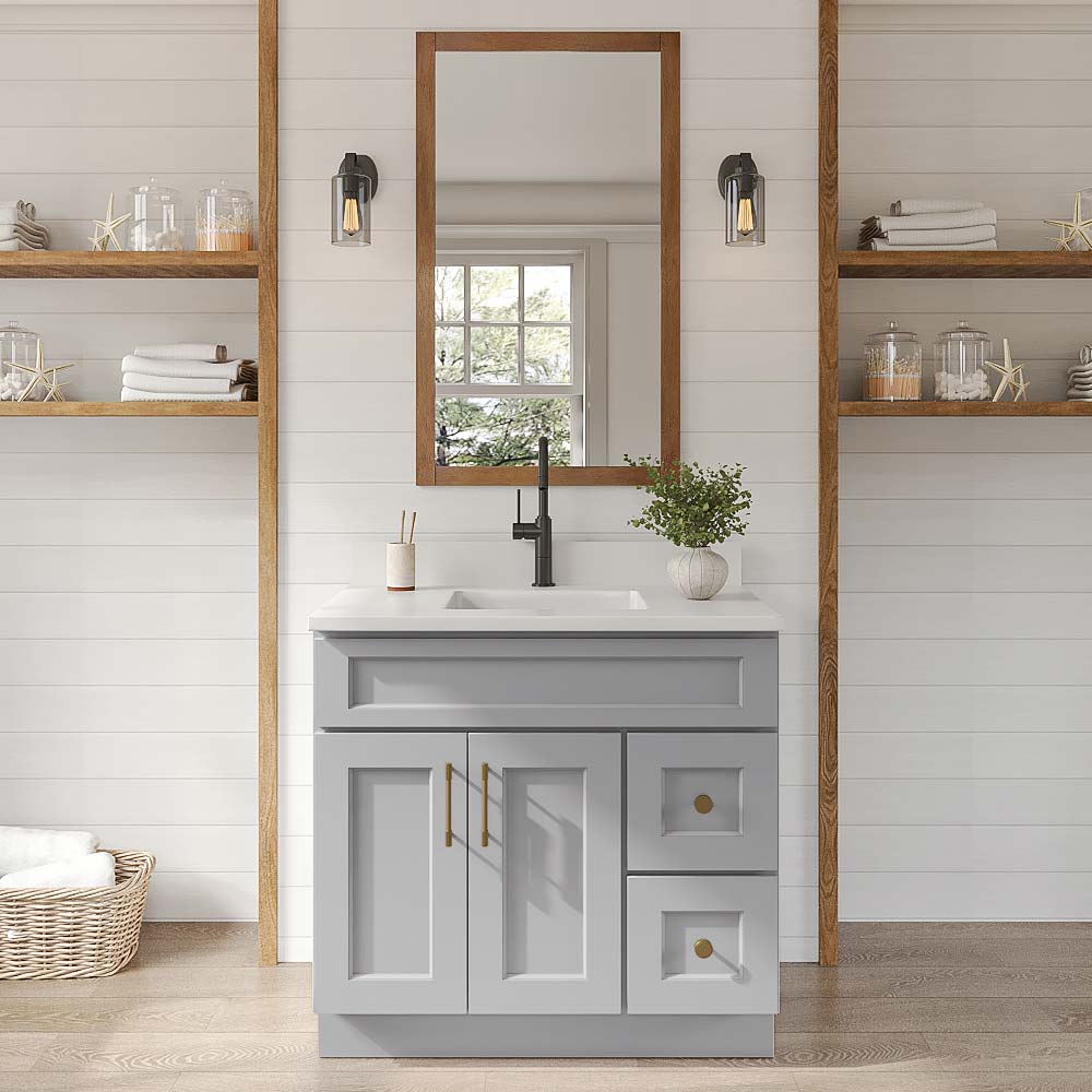 Florence Grey Shaker Bathroom Vanities Kitchen Cabinet Door