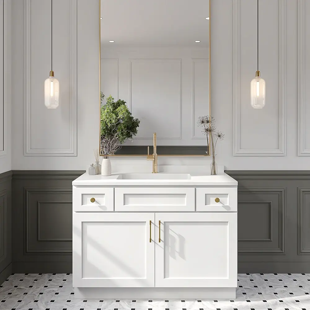 Weston White Shaker Bathroom Vanities
