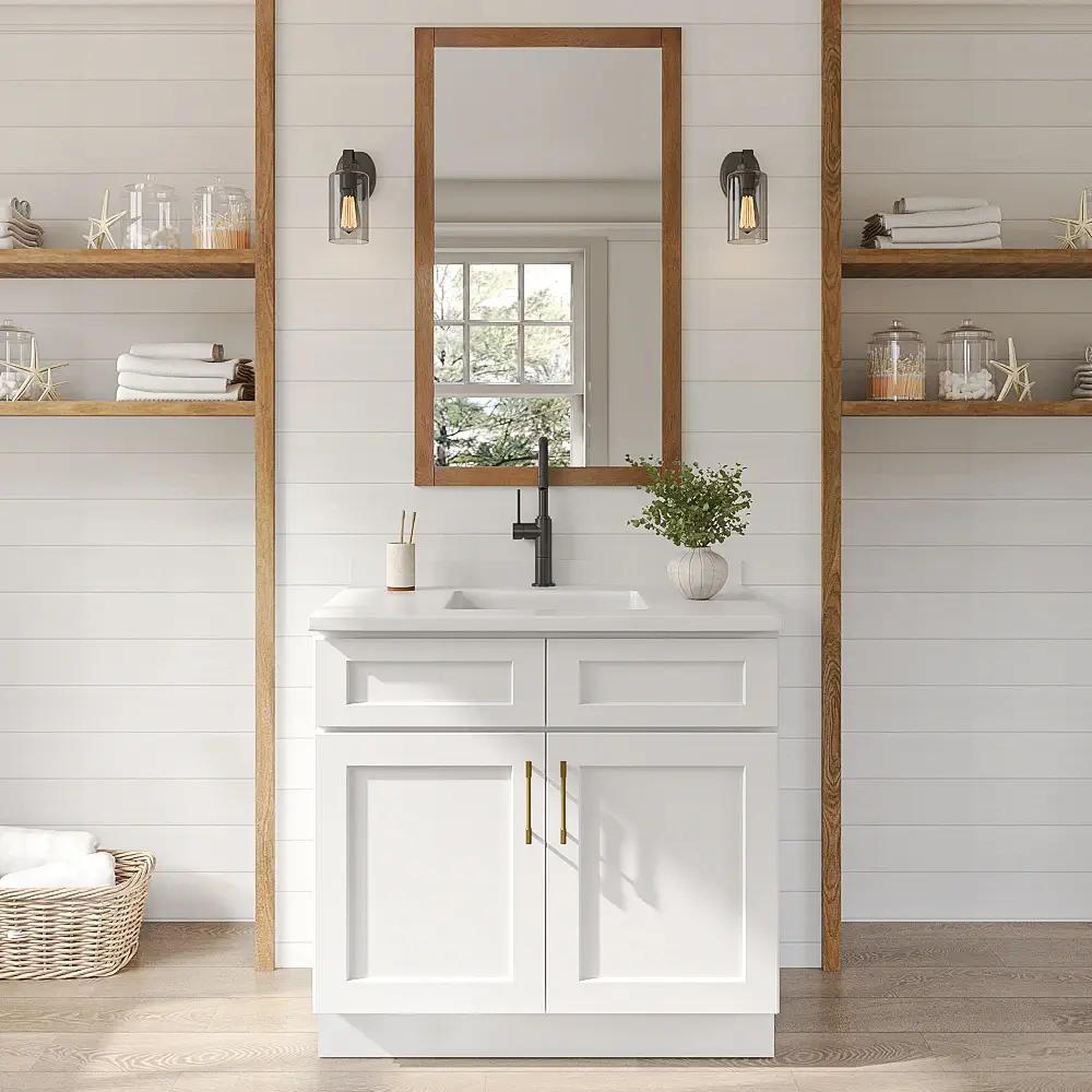 Weston White Shaker Bathroom Vanities Kitchen Cabinet Door