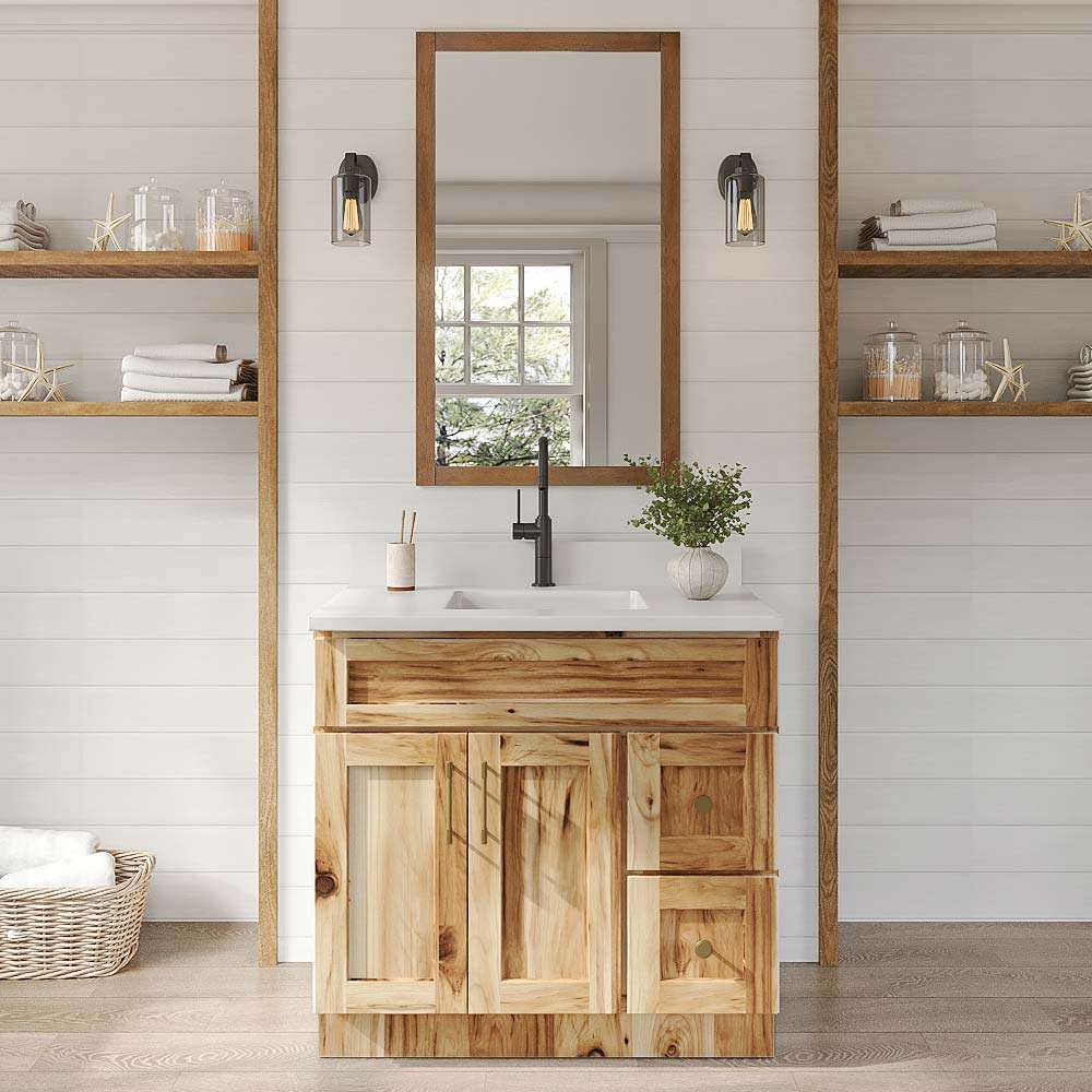 Natural Hickory Shaker Bathroom Vanities