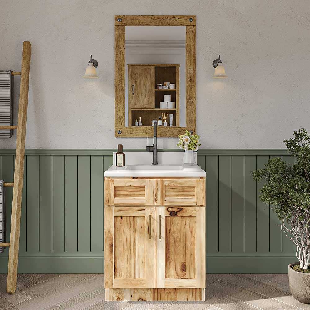 Natural Hickory Shaker Bathroom Vanities Kitchen Cabinet Door
