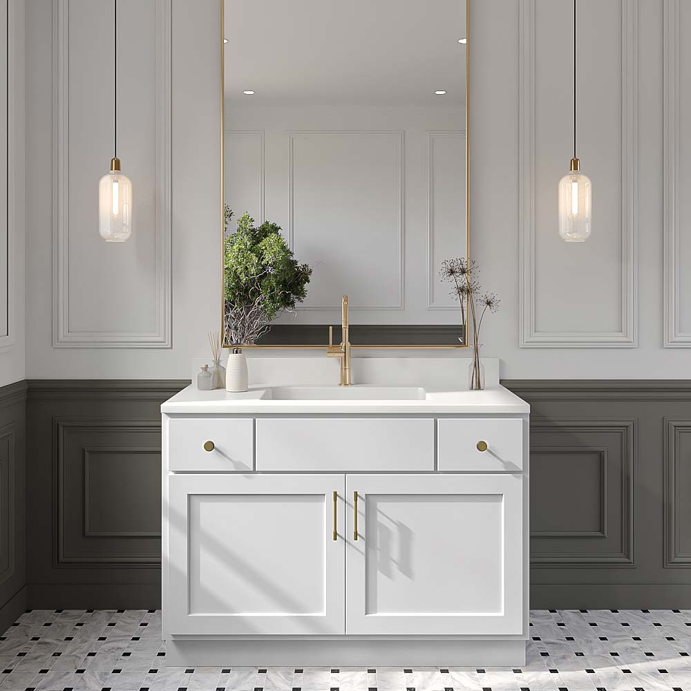 Primary White Bathroom Vanities
