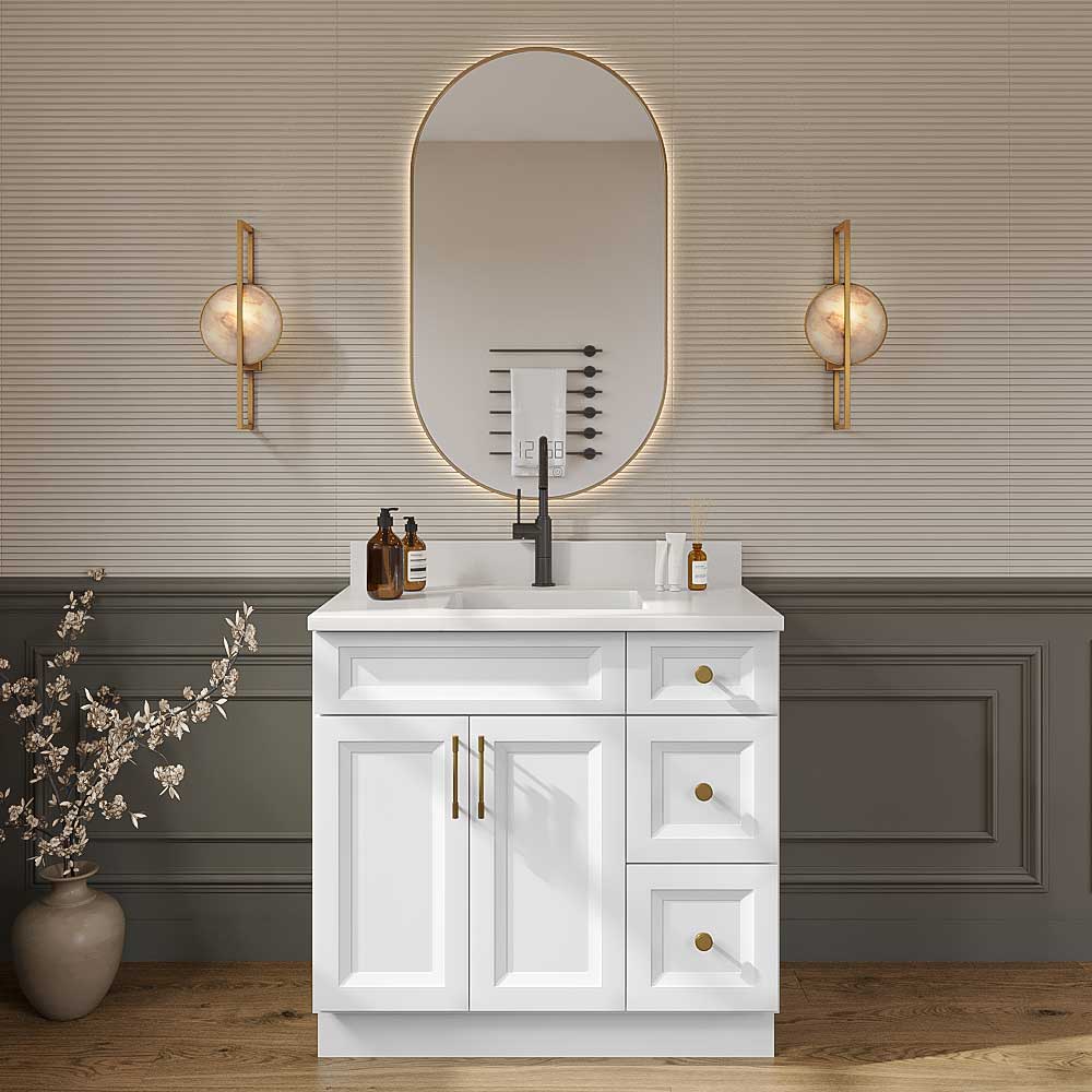 Timber White Bathroom Vanities Kitchen Cabinet Door