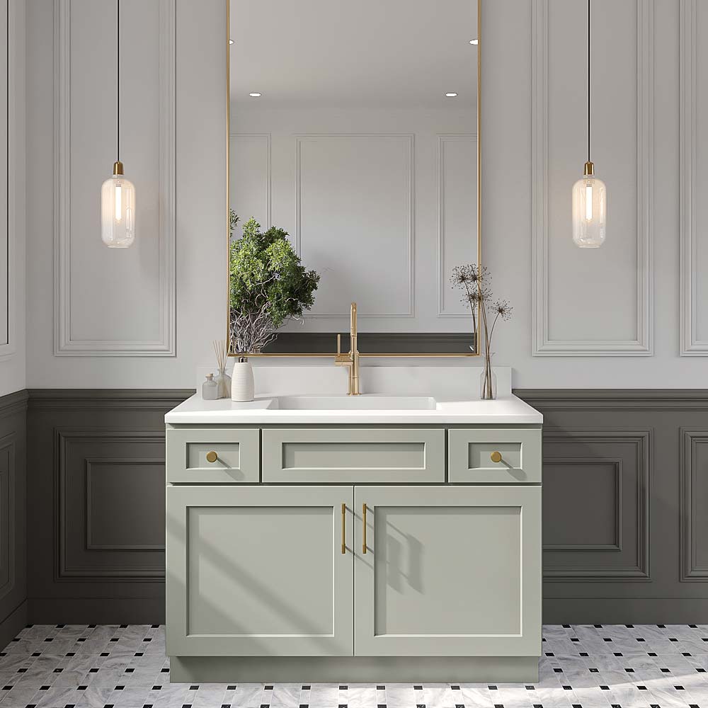 Sage Green Shaker Bathroom Vanities