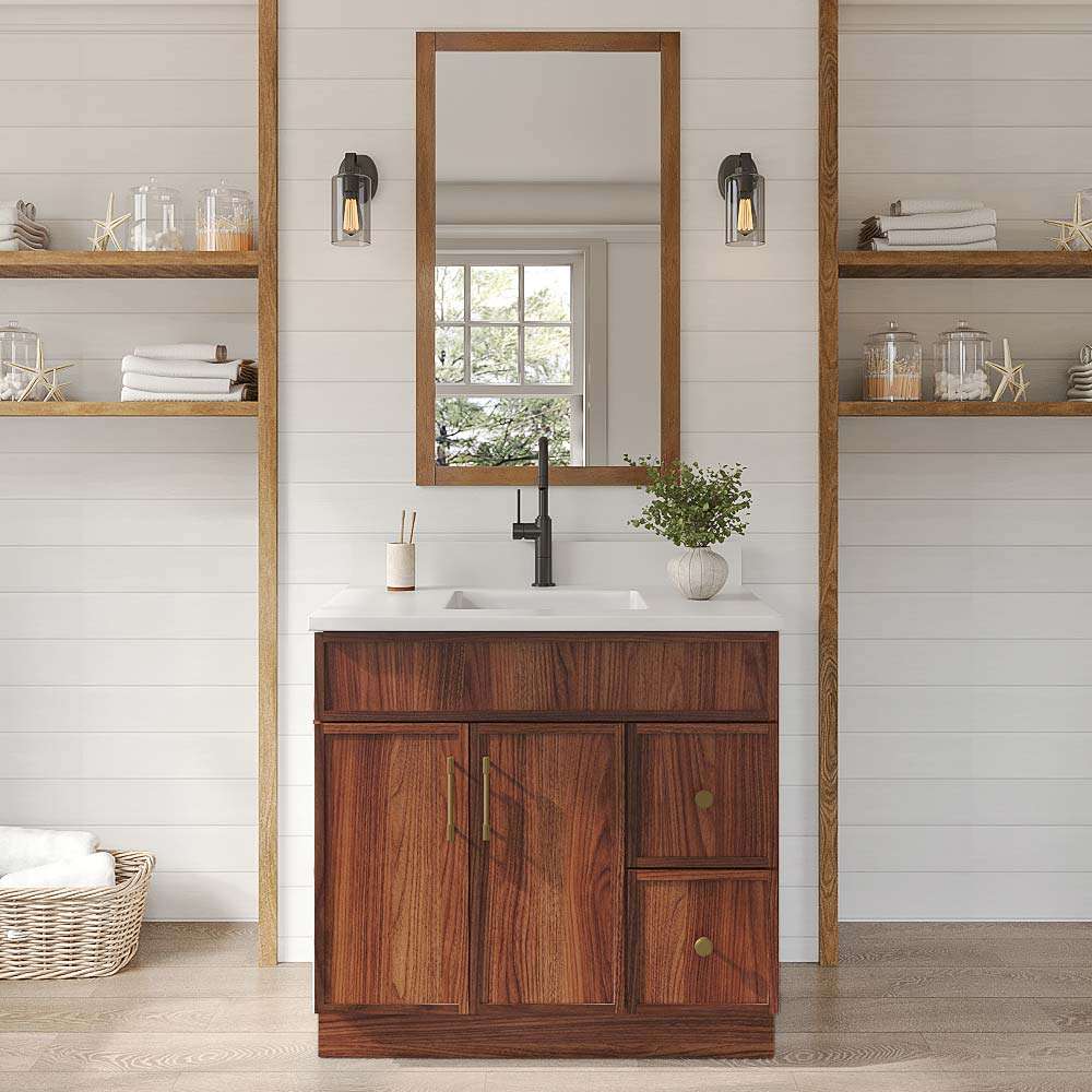 Slim Walnut Shaker Kitchen Cabinet Door