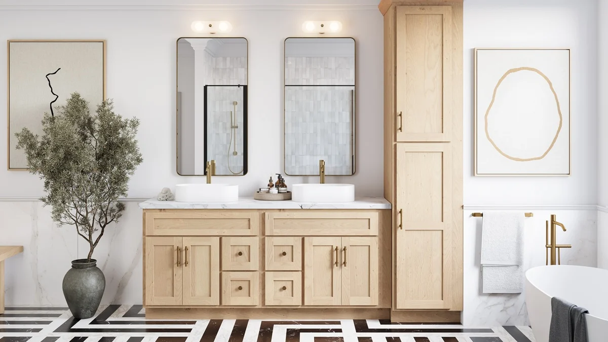 Unfinished Shaker Bathroom Vanities Kitchen Cabinet Door