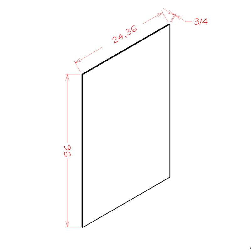 Natural Shaker Shelf Board - 24"D X 96"W X 3/4"H