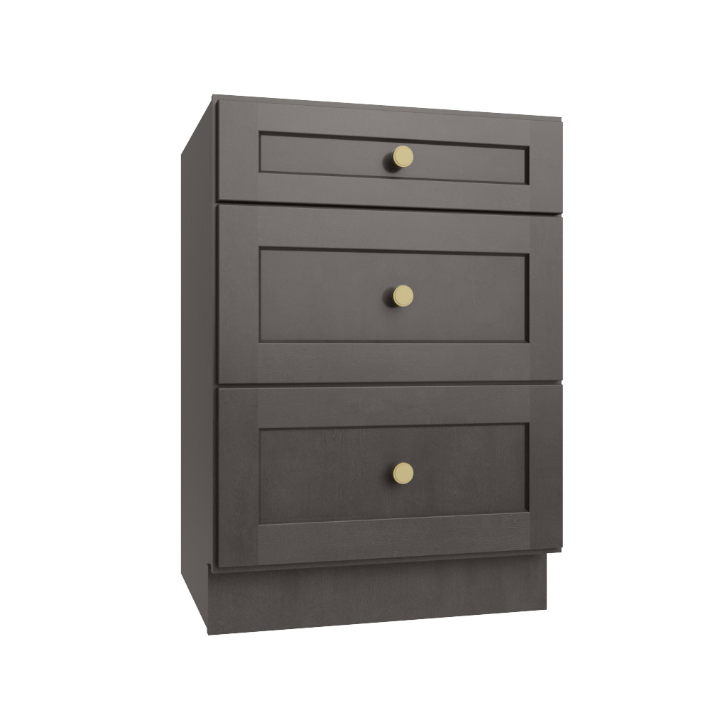 Cinder Shaker Vanity Drawer Base Cabinet - 24"W