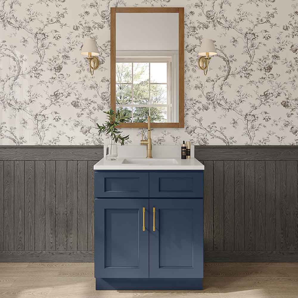 Florence Midnight Blue Double Door Vanity - 30" W