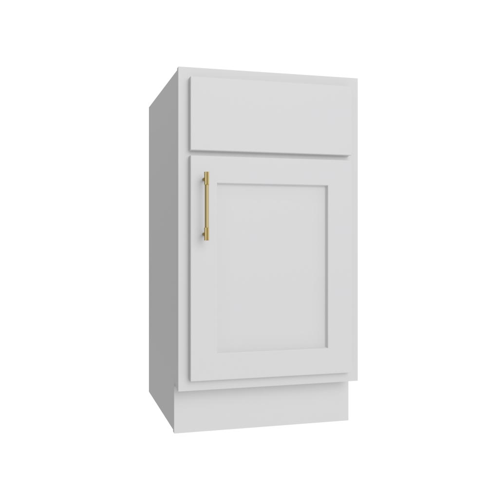 Primary White Shaker Single Door Base Vanity-18"W x 34.5"H x 21"D
