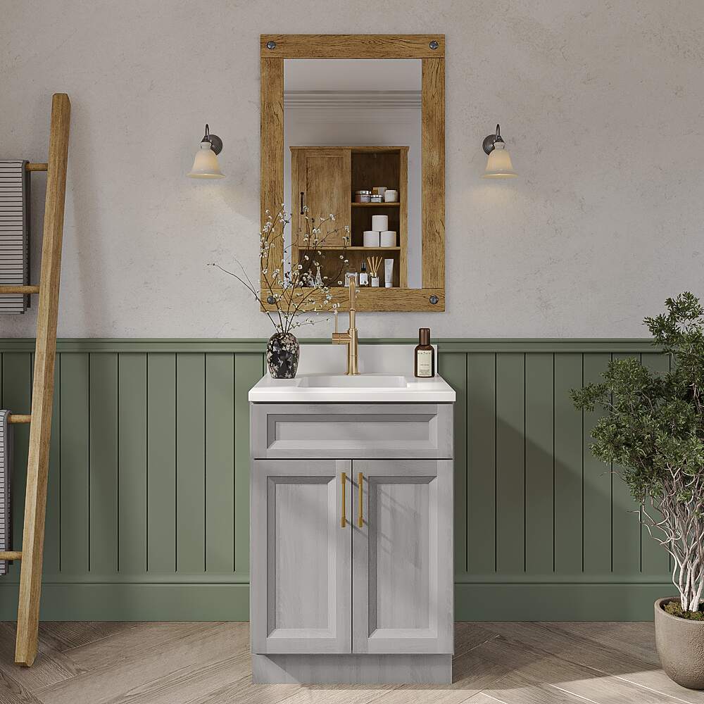 Timber Mist Shaker Vanity Sink Base Cabinet - 24"W X 21"D X 34-1/2"H