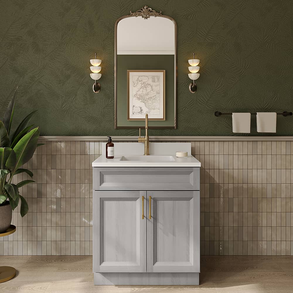 Timber Mist Double Door Vanity Sink Base - 30"