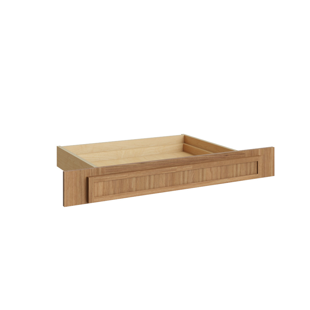 Slim White Oak Vanity Drawer - 36" W with Adjustable Sides
