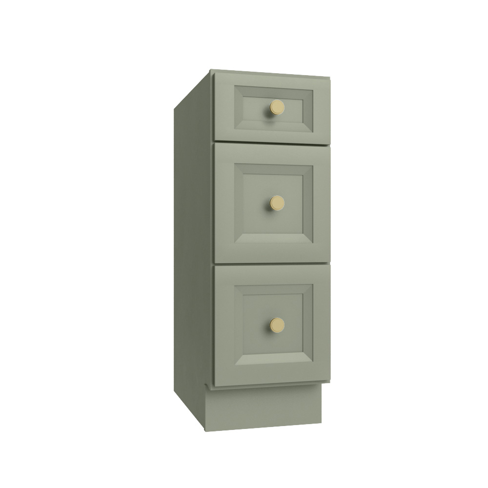 Timber Green Vanity Drawer Base Cabinet - 12"W