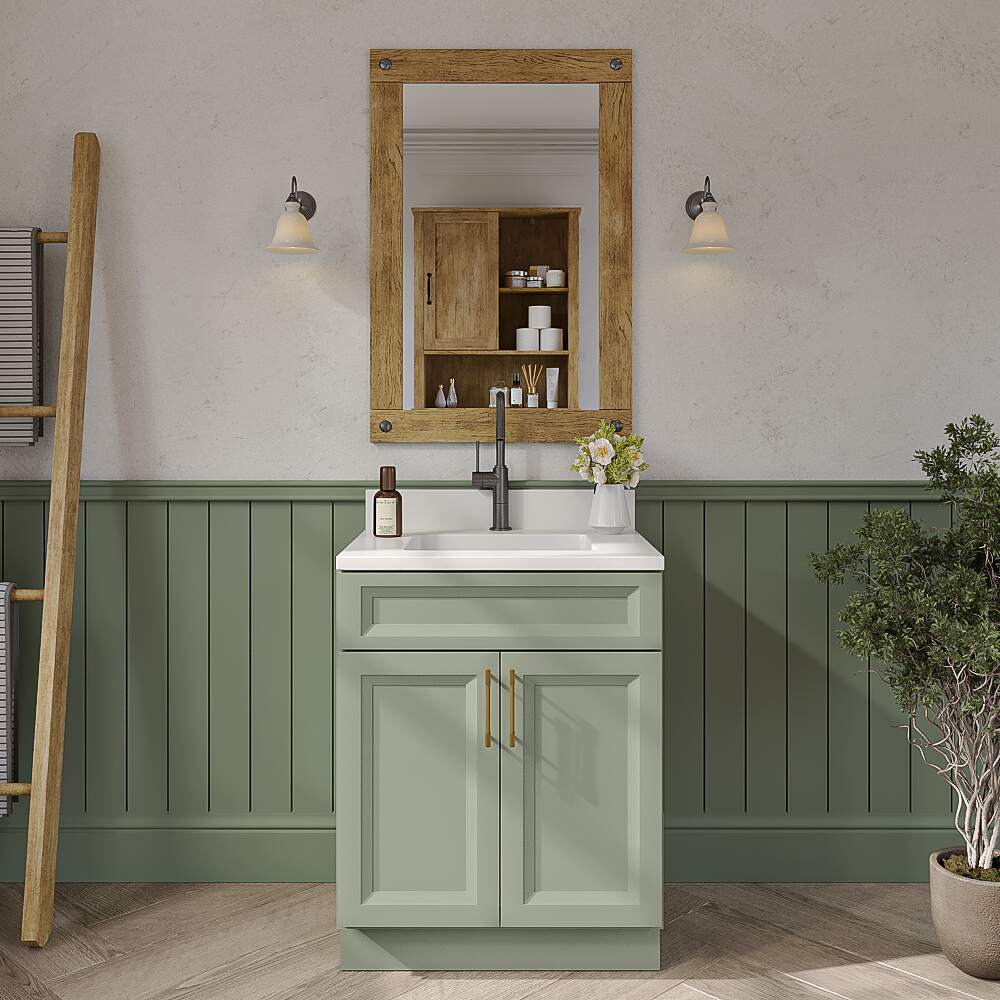 Timber Green Vanity Sink Base Cabinet - 27"W X 21"D X 34-1/2"H