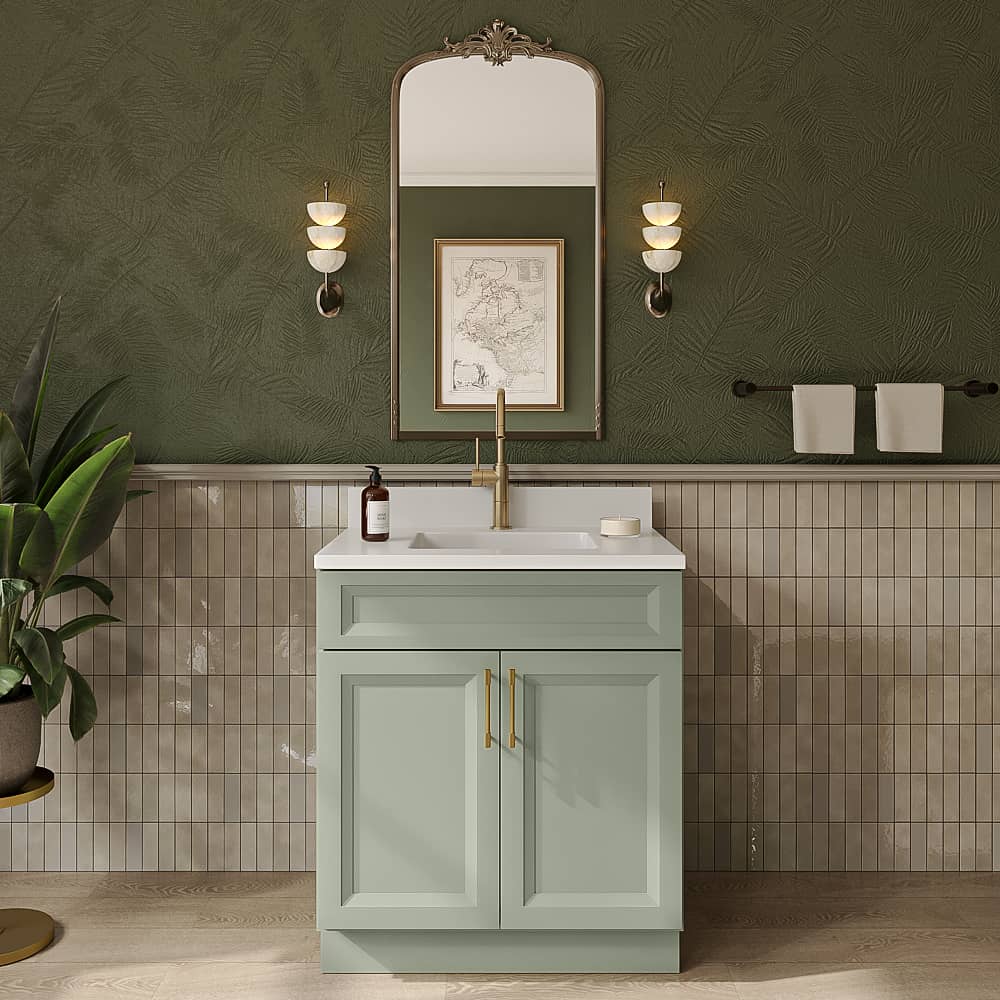 Timber Green Double Door Vanity Sink Base - 30"
