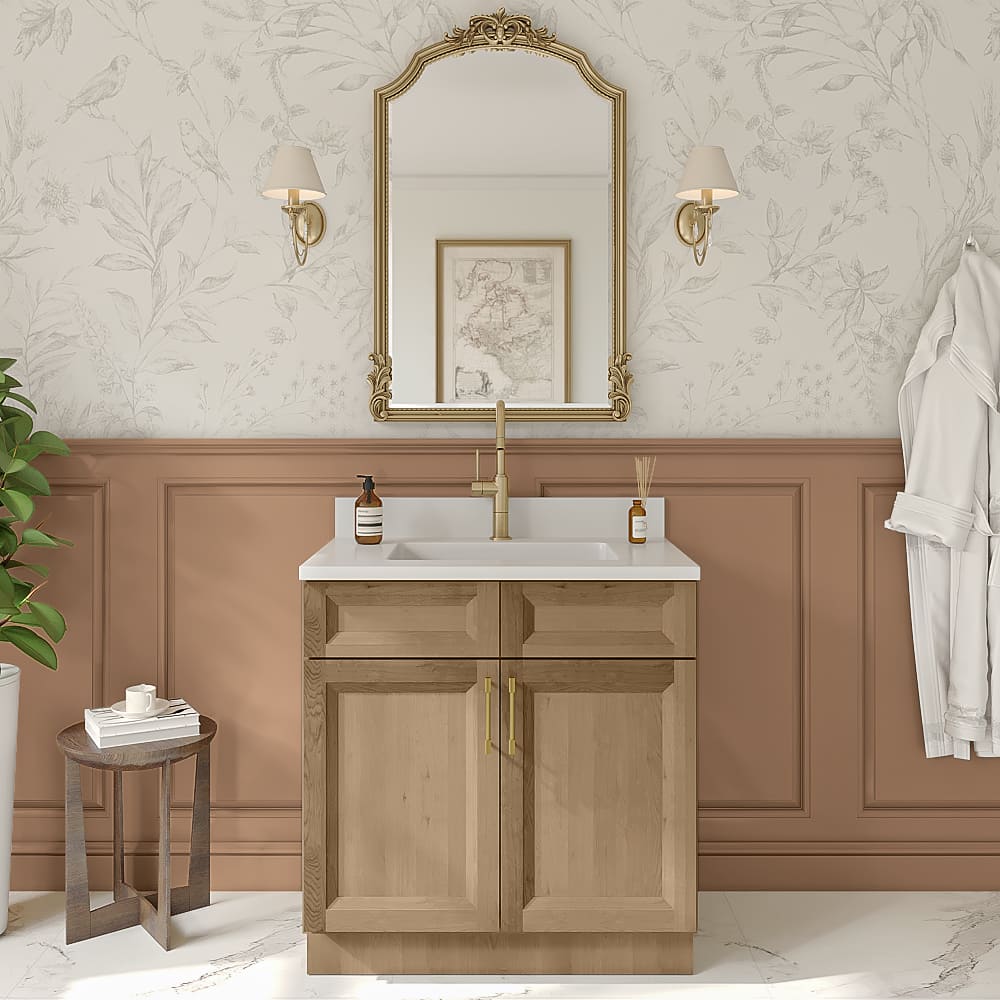 Timber Toffee Vanity Sink Base Cabinet - 33"W X 21"D X 34-1/2"H