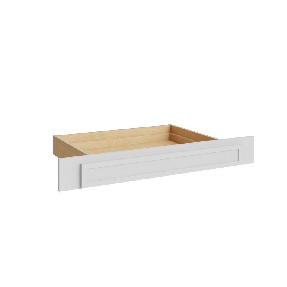 Slim White Shaker Vanity Drawer - 36" W with Adjustable Sides
