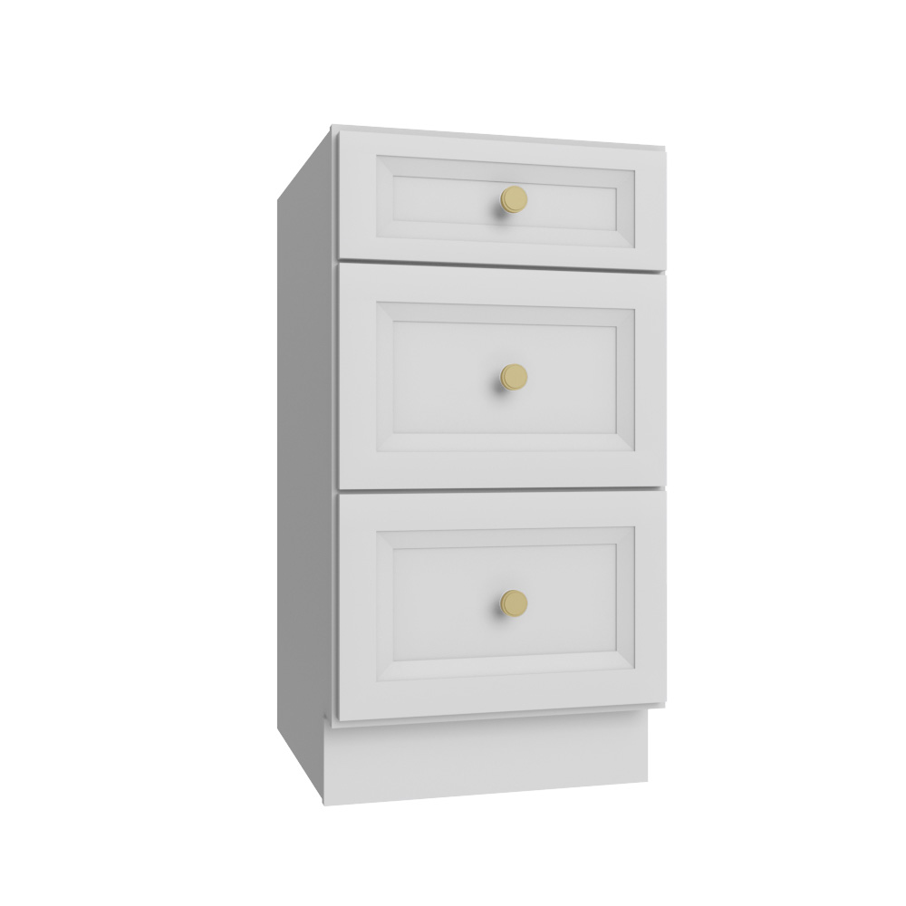 Timber White Vanity Drawer Base Cabinet - 18"W