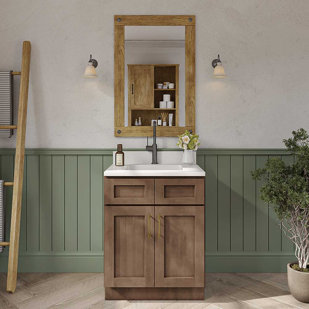 Grizzly Shaker Double Door Vanity - 27" W