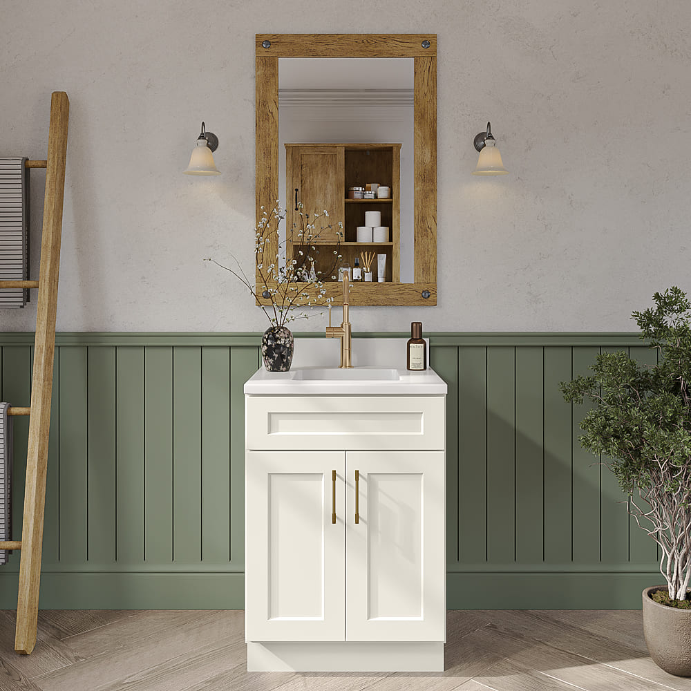Artisan Shaker Vanity Sink Base Cabinet - 24"W X 21"D X 34-1/2"H