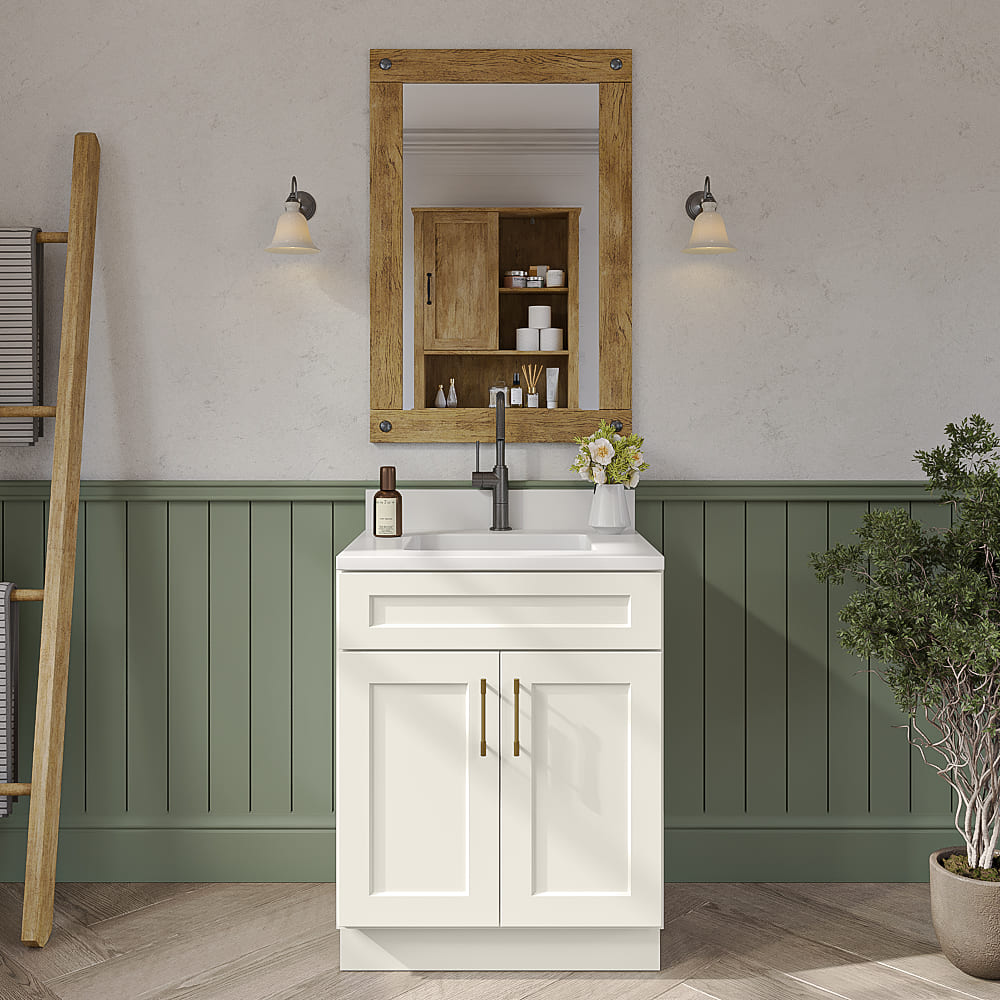 Artisan Shaker Vanity Sink Base Cabinet - 27"W X 21"D X 34-1/2"H
