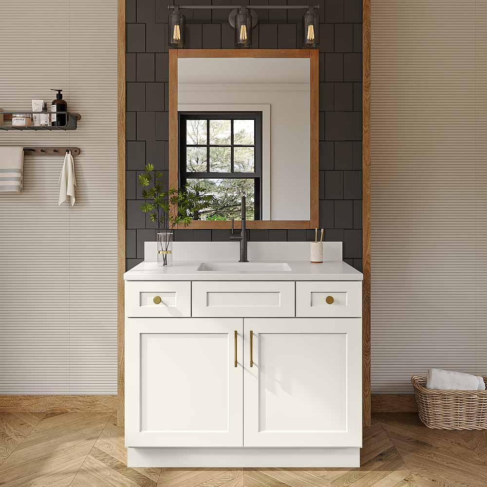 Artisan Shaker Vanity Sink Combo Base Cabinet - 42"W X 21"D X 34-1/2"H