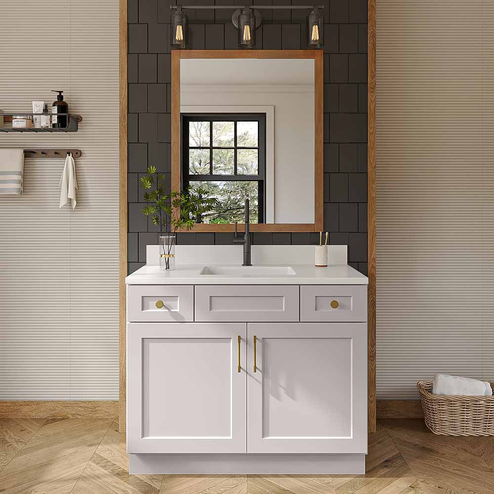 Gunnison Shaker Vanity Sink Combo Base Cabinet - 42"W X 21"D X 34-1/2"H