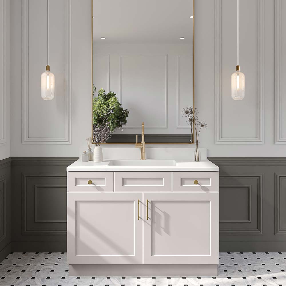 Gunnison Shaker Vanity Sink Combo Base Cabinet - 48"W X 21"D X 34-1/2"H