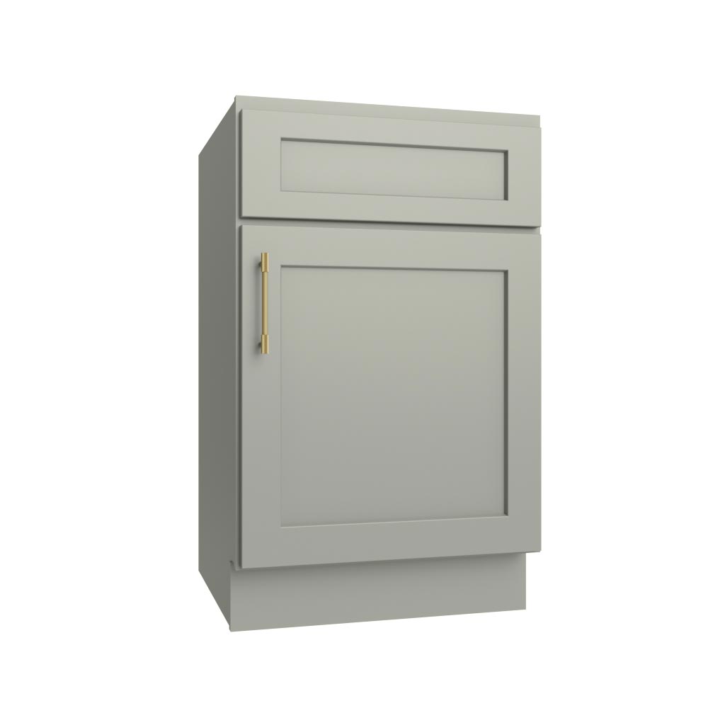 Sage Green Shaker Single Door Base Vanity - 21" W