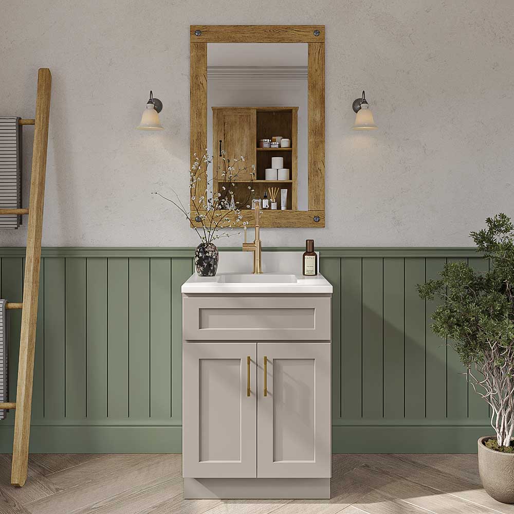 Weston Sand Shaker Double Door Vanity Cabinet - 24"W x 34-1/2"H