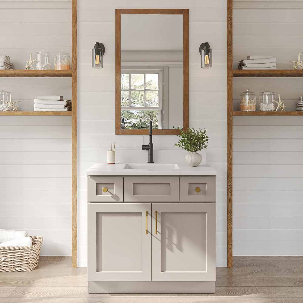 Weston Sand Shaker Double Door Vanity Sink Base Cabinet - 36"W x 34-1/2"H